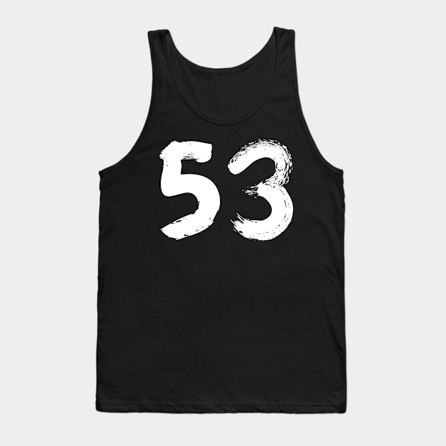 Number 53 Tank Top by Erena Samohai